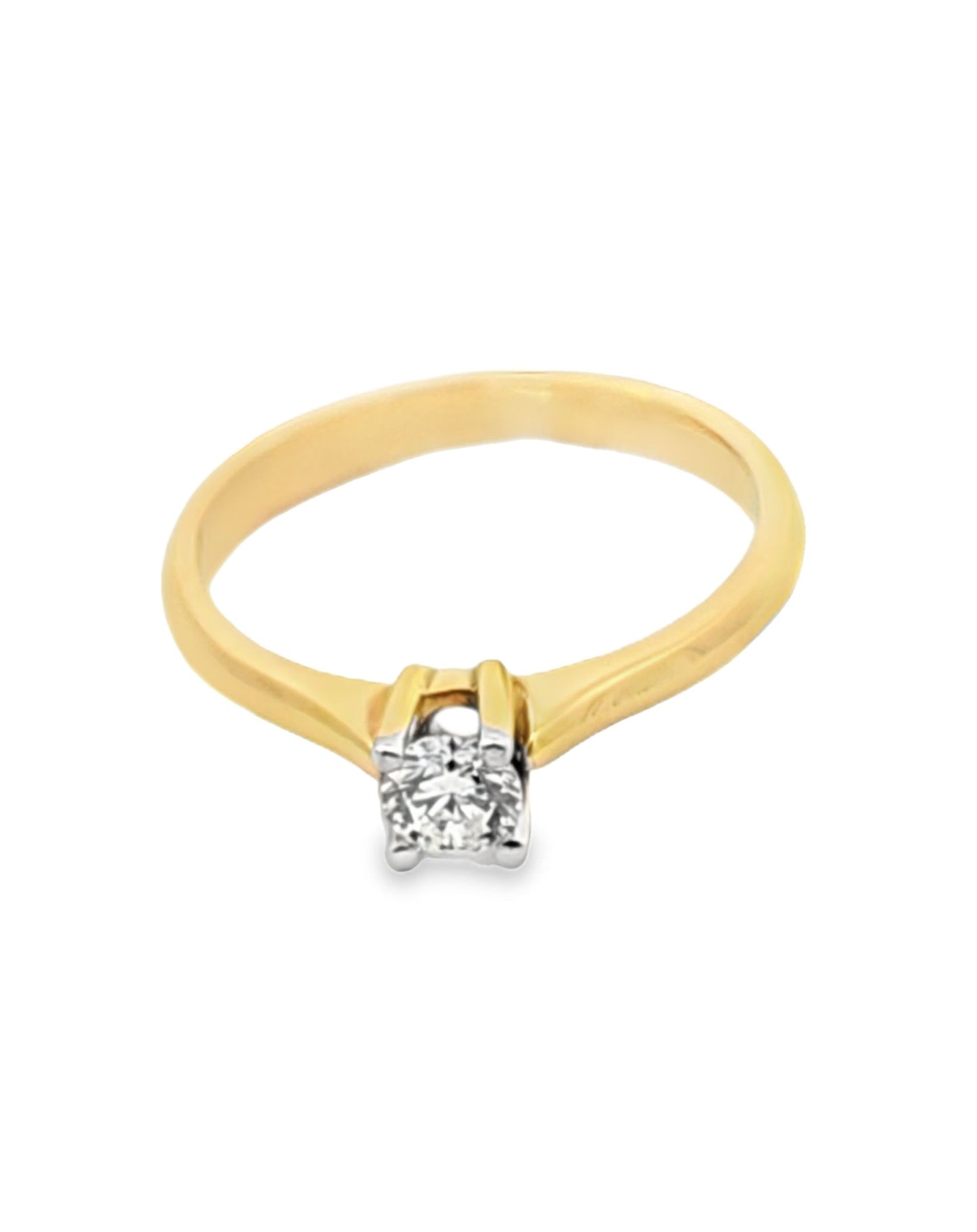 Solitaire with Diamonds And Diamond Band Ring