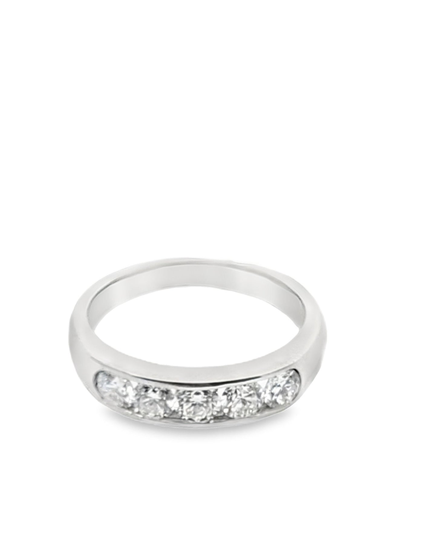 18 Kt Channel Setting 5 Diamond Ring
