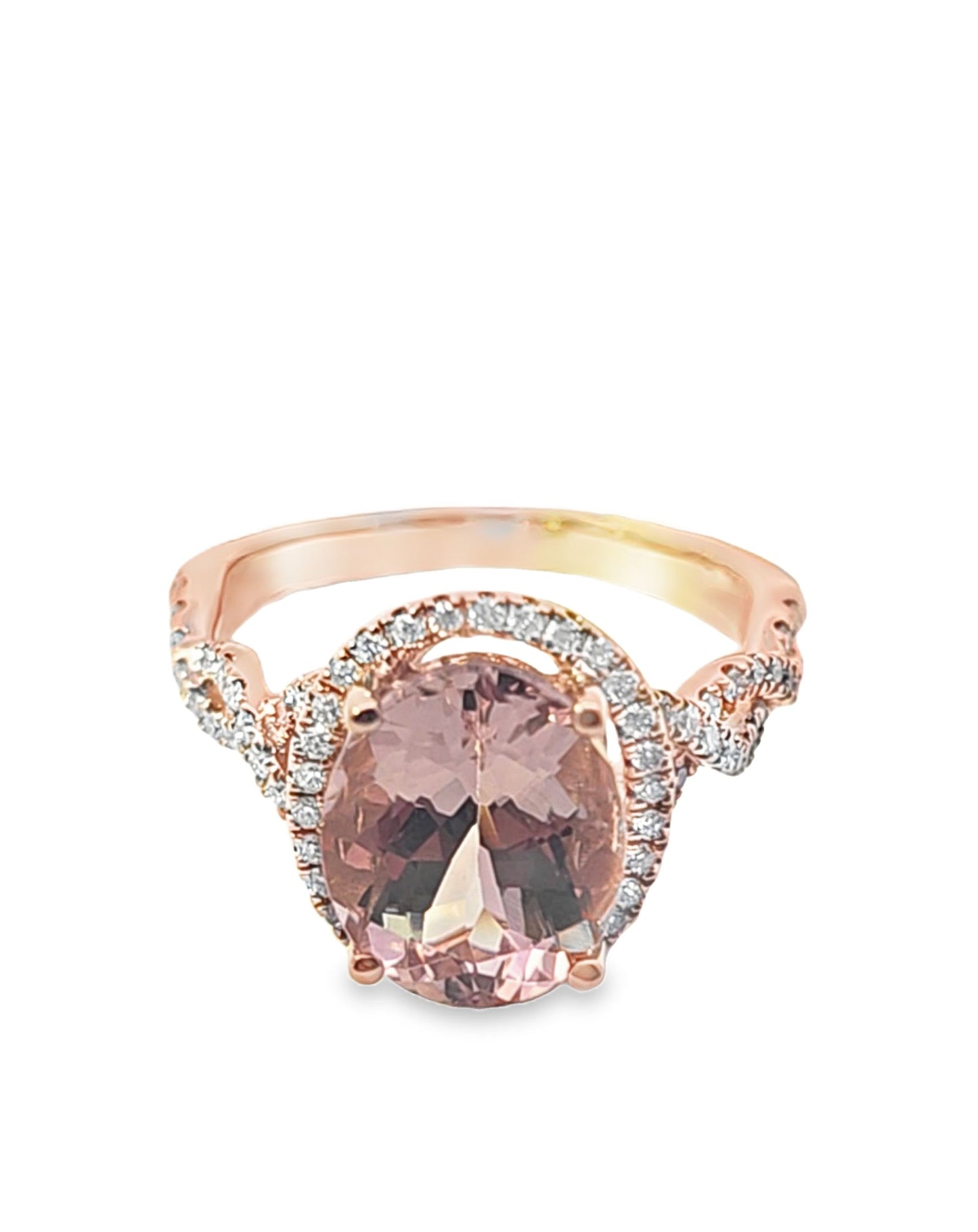 Anillo de diamantes de 14 kt y 7