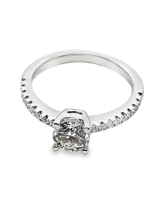 Elegant  Diamonds Ring. 0.71 +0.21 Ct 18 KT Gold