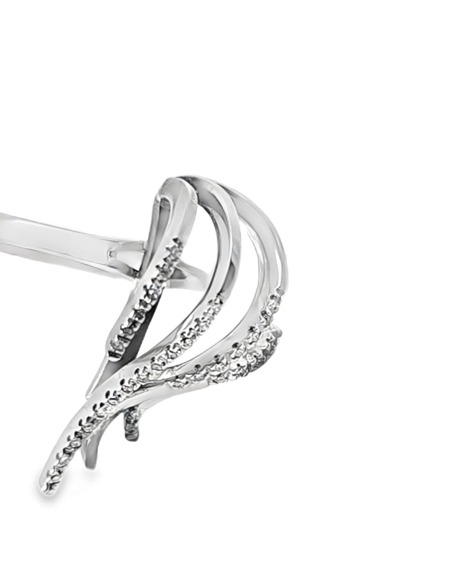 Anillo Fantasía Diamante Blanco 18 Kt