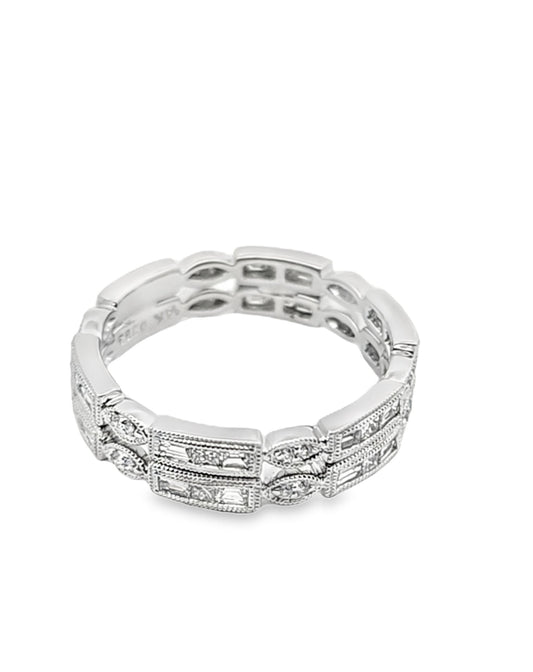 14 Kt White Gold Diamond Band