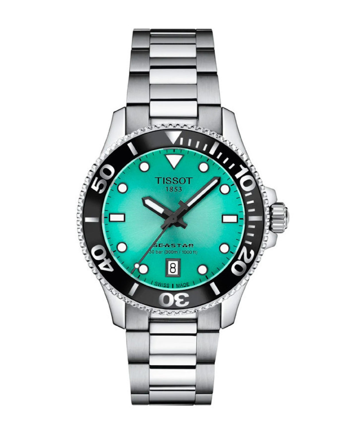 T120.210.11.091.00 Seastar 1000 Quartz 36mm Turquoise Indexes