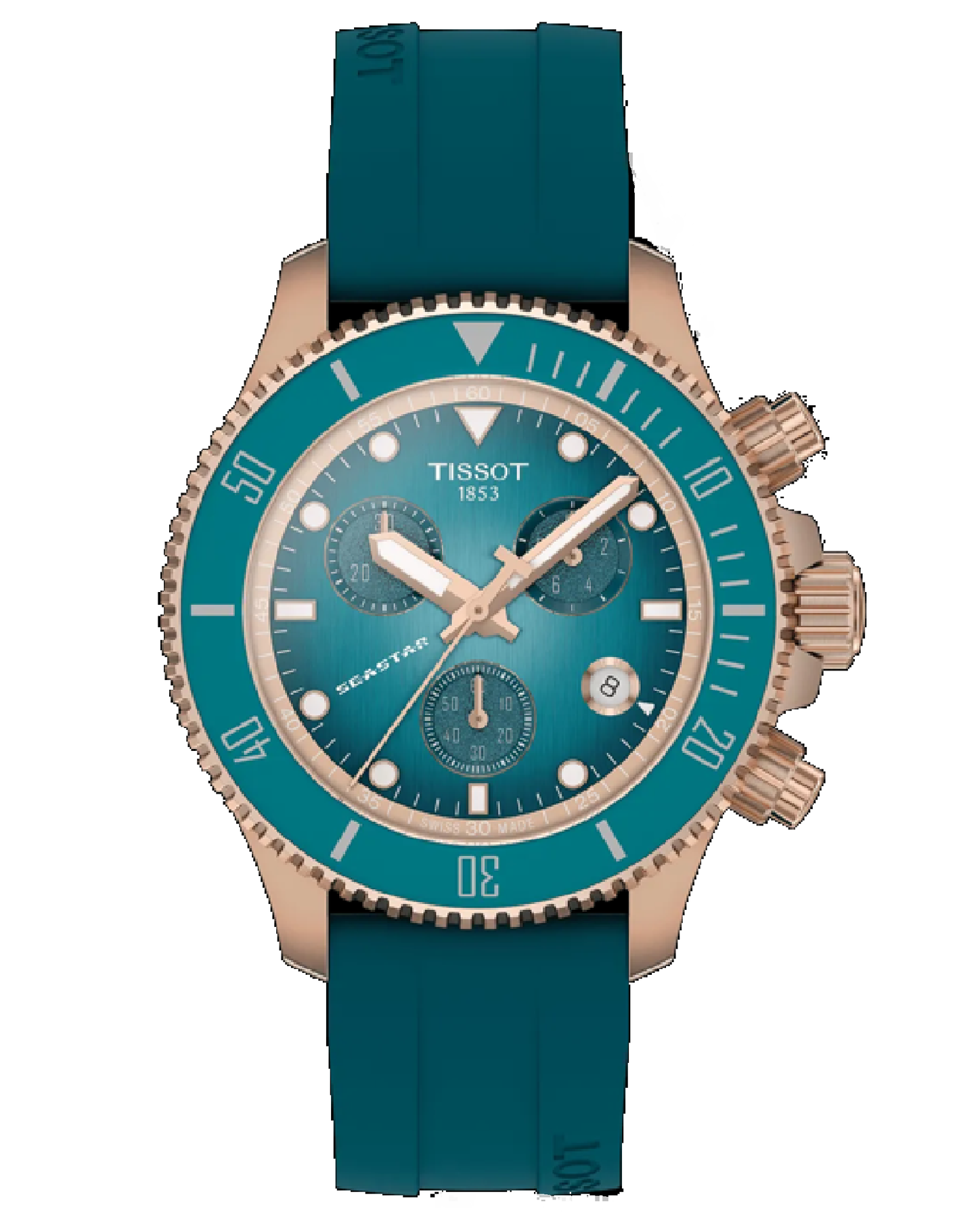 T120.217.37.041.00 Tissot Sea Star 1000 Quartz Turquoise Indexes 38 MM