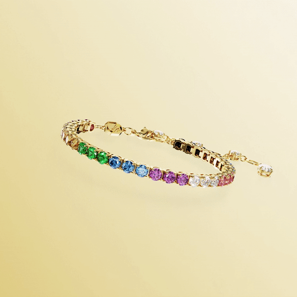 Swarovski 5685691 Swarovski Matrix BRACELET Size M, Gold Tone Rhodium Bracelets