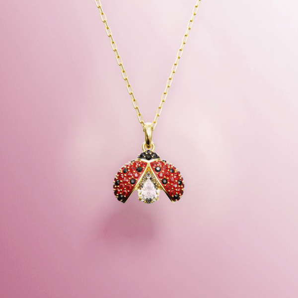 Ladybug swarovski necklace deals