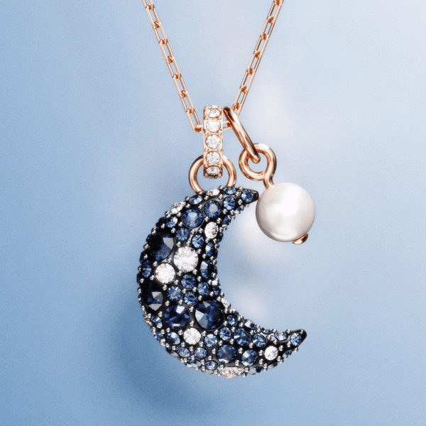 Swarovski 5671585 Swarovski LUNA DROP PENDANT, Rhodium Plated Pendants