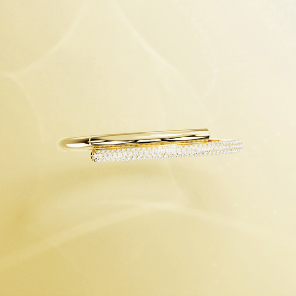 Swarovski 5669498 Swarovski Dextera BANGLE, Magnetic closure, Gold Tone Jewelry