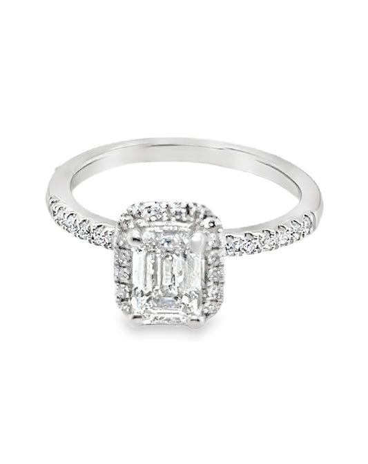 Anillo de diamantes de 14 kt y 7