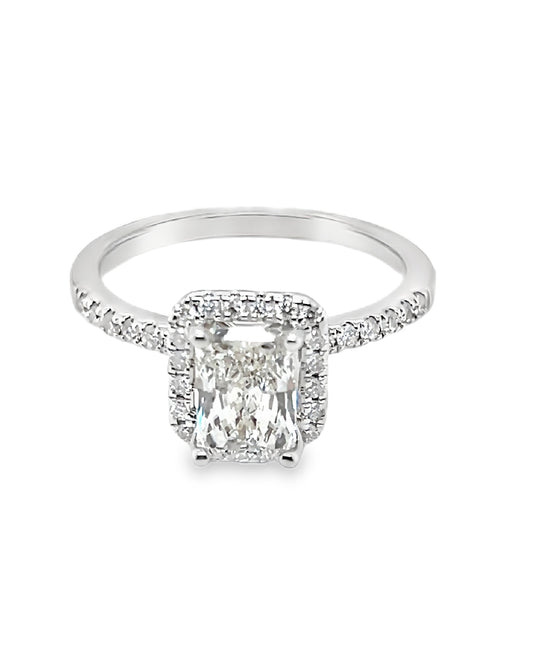 Anillo de diamantes de 14 kt y 7