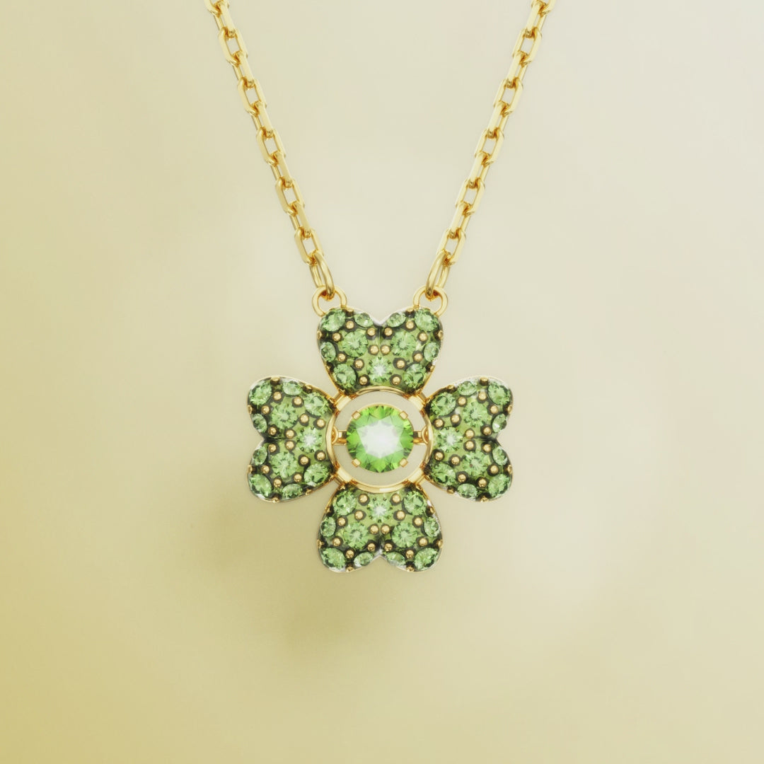 Swarovski Idyllia Pendant - Clover, Green 002-605-05649, Orin Jewelers