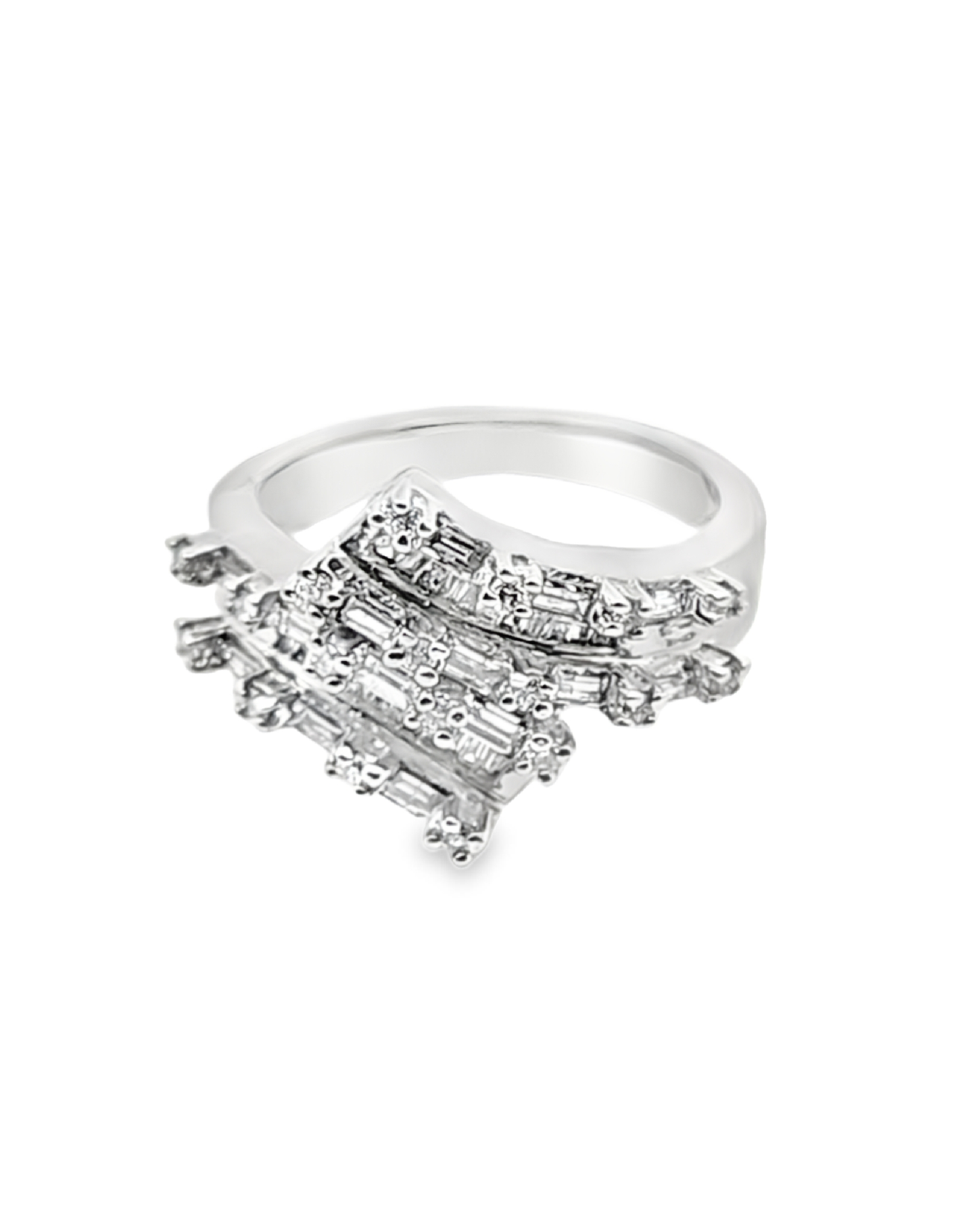 Criss Cross Diamond Ring, 0.75 Ct
