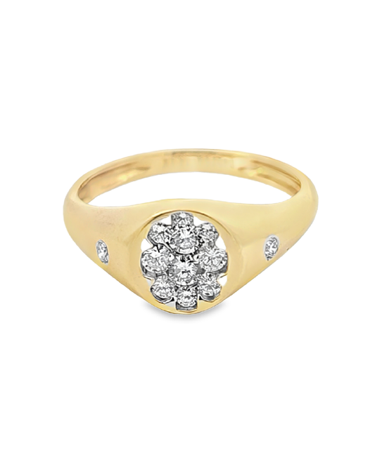 Anillo de diamantes con 5 solitarios de 14 quilates