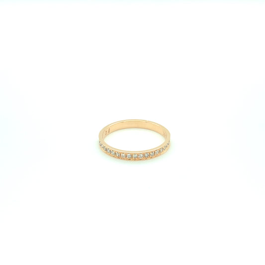 Anillo de diamantes con banda de eternidad ROSE de 14 kt