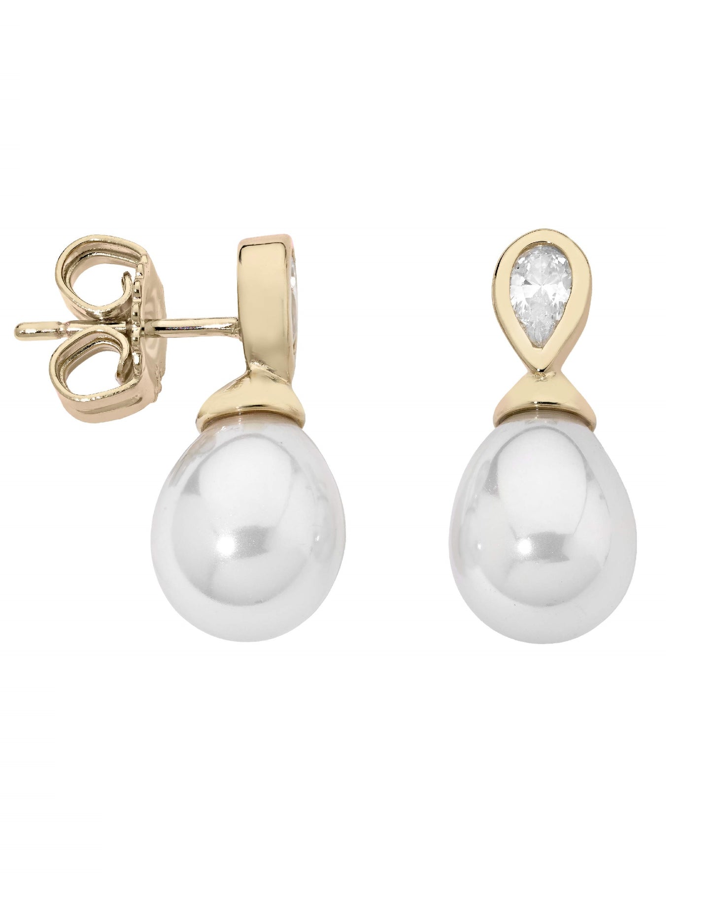 Majorica 12267.01.1.E00.000.1 Majorica Yellow Gold Plated Earring Auva Earrings