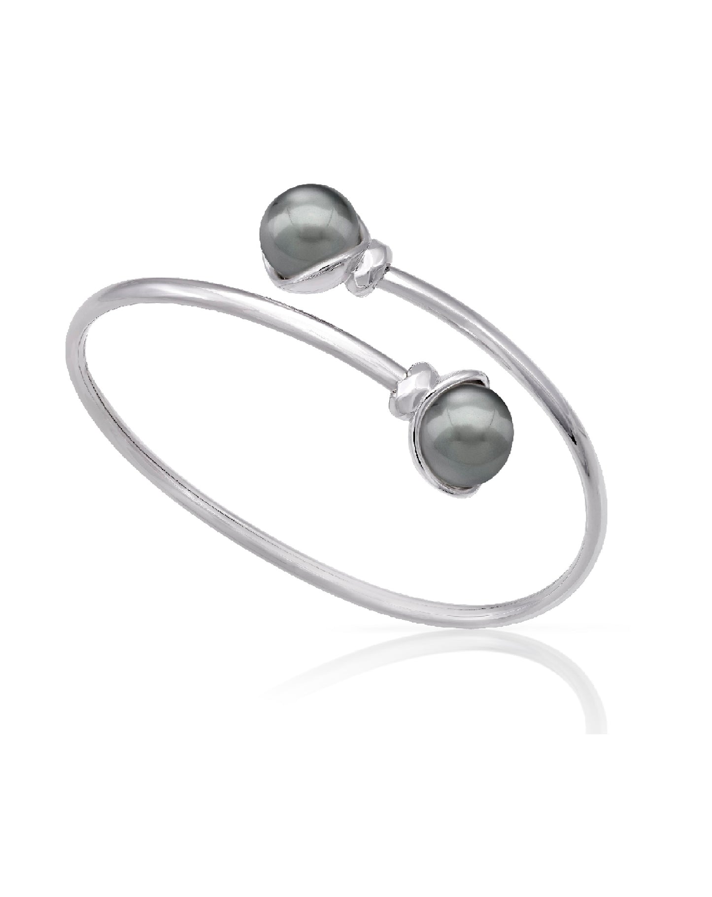 Majorica Bangle Grey Pearl Alina Cuff Bracelets