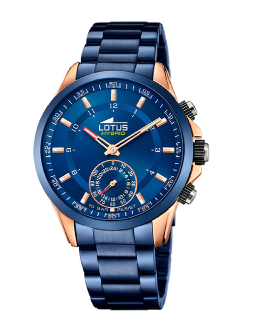 Lotus 18809/1 Lotus Hybrid Connected Dark Blue Rose Gold Pvd Watch