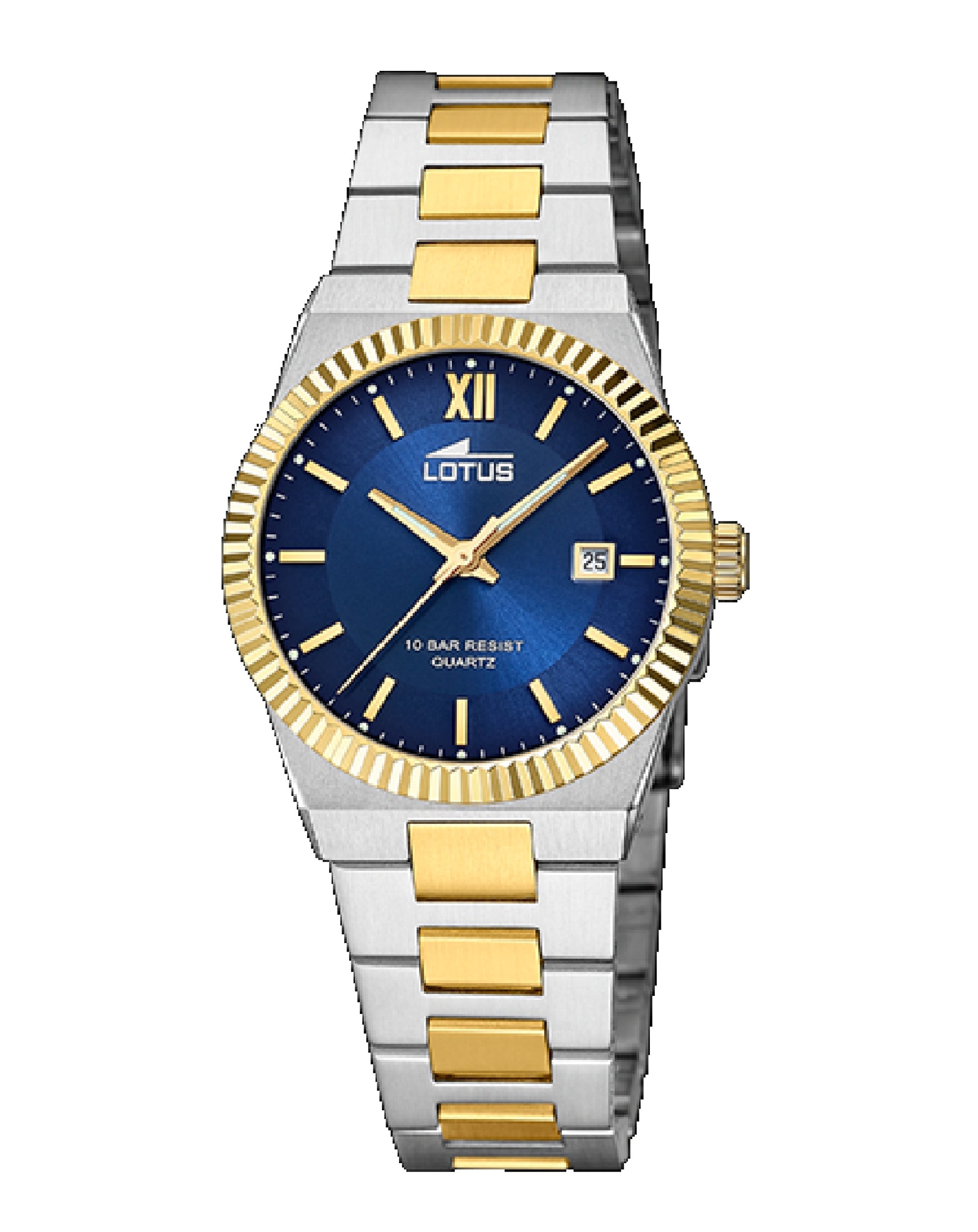 Lotus 18839/3 Lotus Freedom Yellow Gold Tone Blue Dial Watch