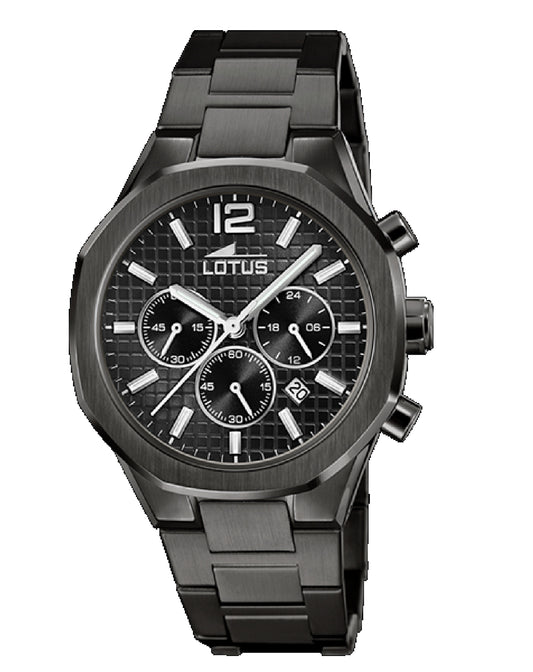 Lotus 18849/1 Lotus Black Dial & Black Pvd Bracelet Watch