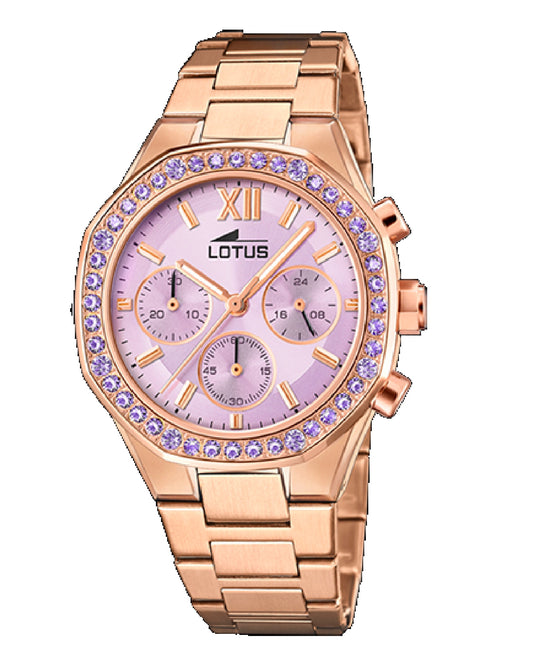 Lotus 18874/1 Lotus Excellent Rose Gold Plated Bracelet Rose Dial Watch