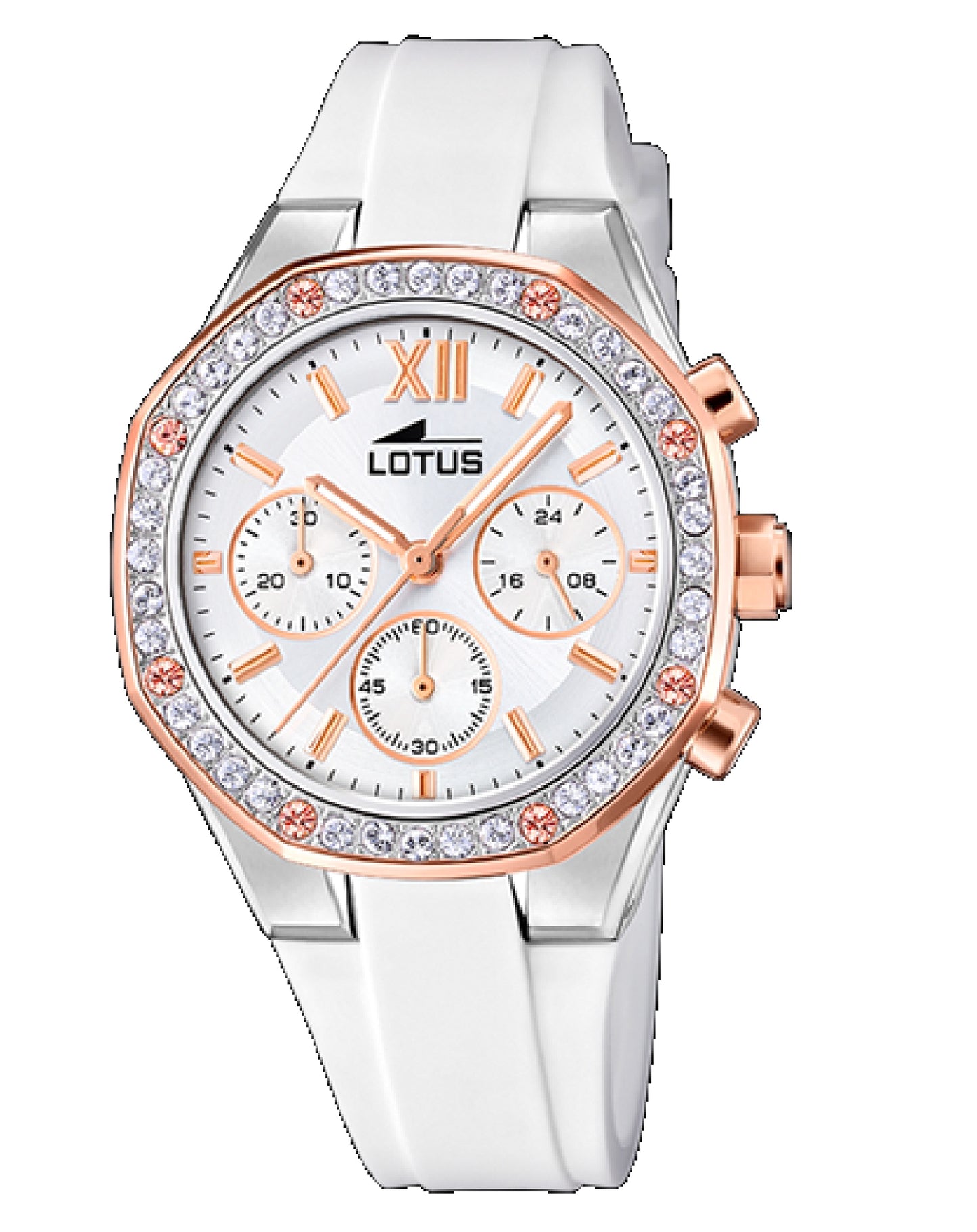 Lotus 18875/1 Lotus Excellent White Rubber Strap & White Dial Watch