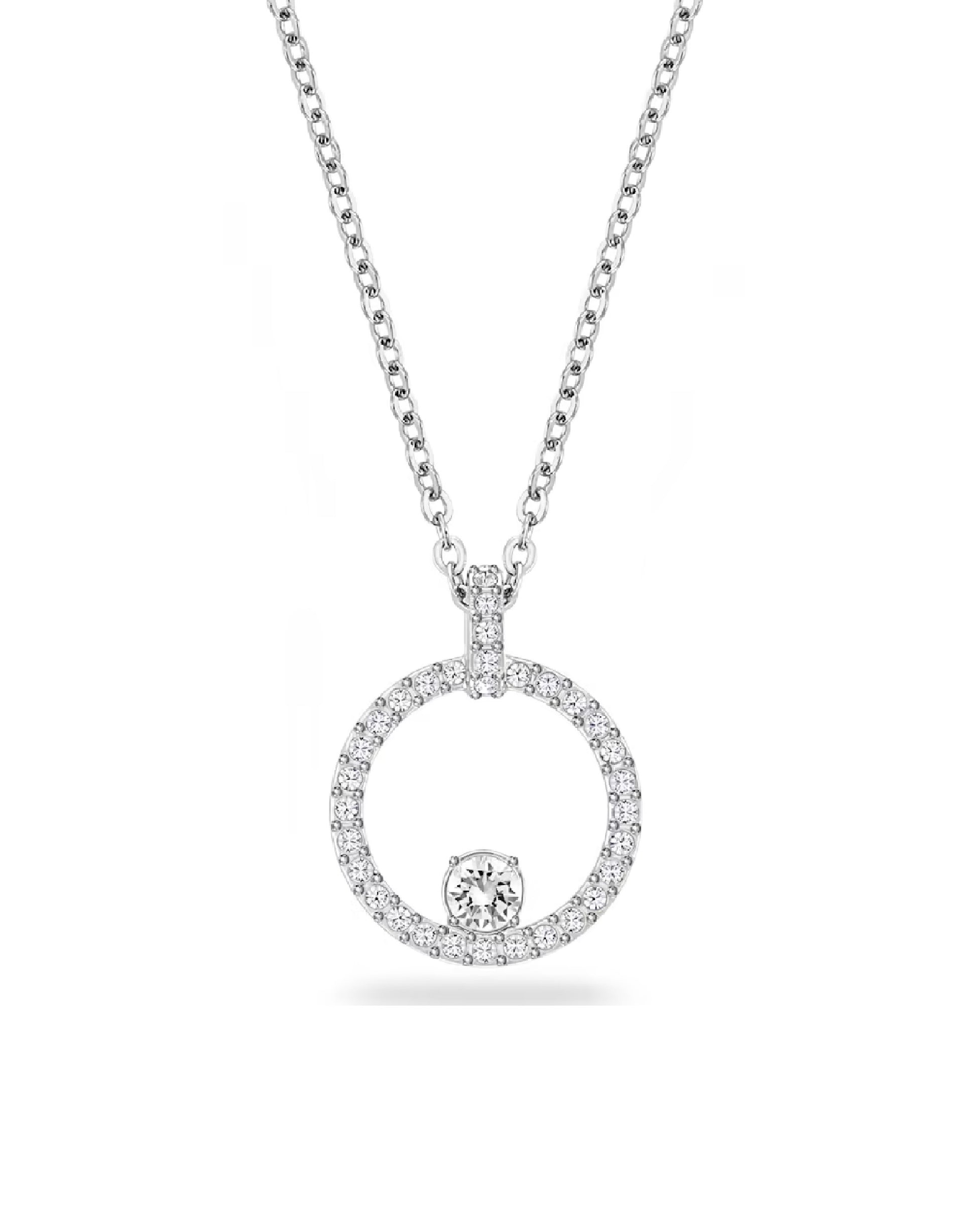 Swarovski Swarovski Creativity Pendant, Rhodium Plated Silver Tone Necklaces
