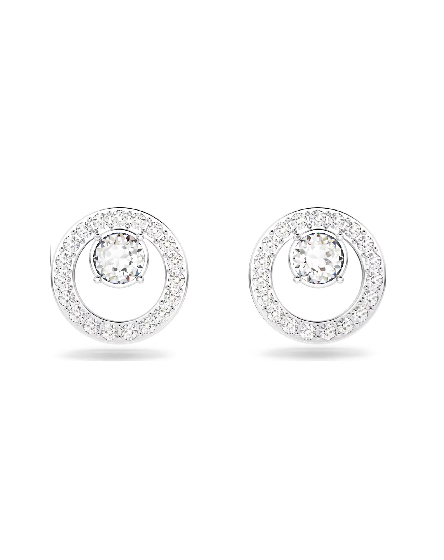 Swarovski Swarovski Rhodium Plated WHITE Tone TIMELESS ELEGANCE Earrings