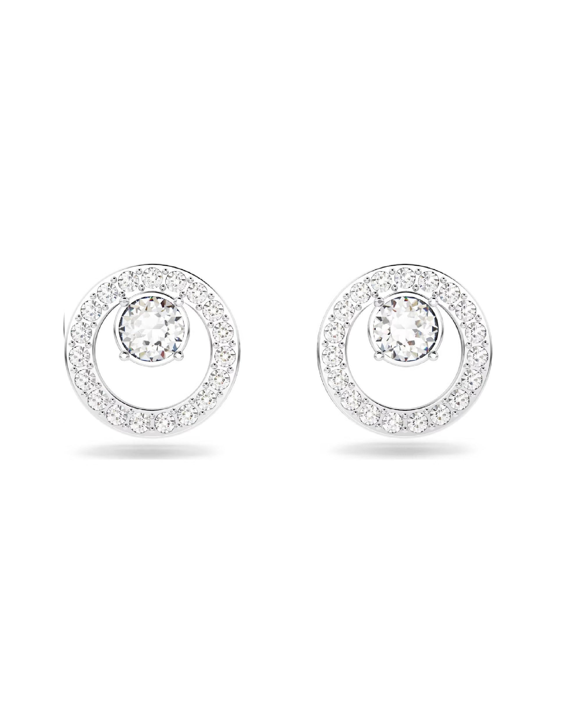 Swarovski Swarovski Rhodium Plated WHITE Tone TIMELESS ELEGANCE Earrings