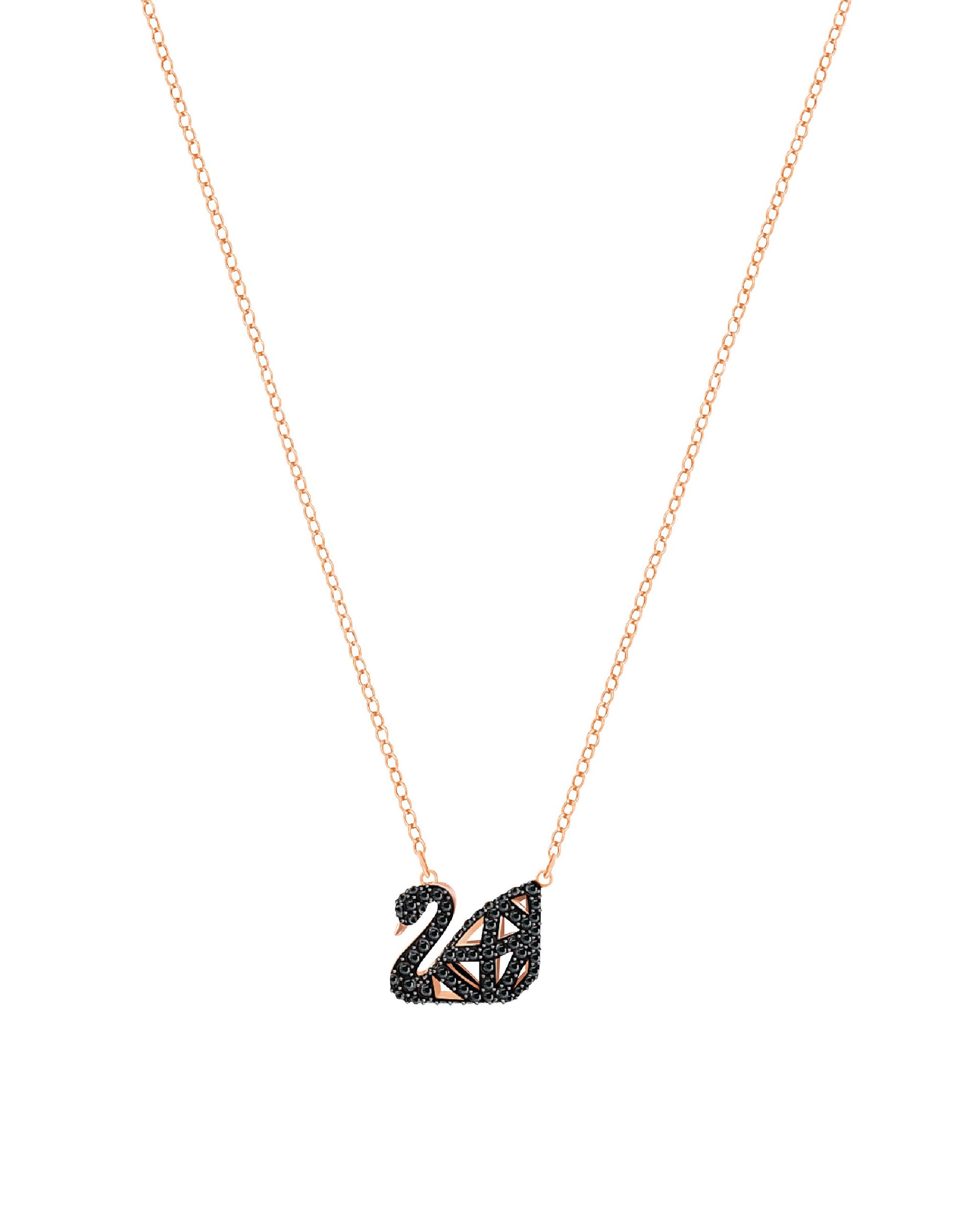 Swarovski Swarovski FACET Swan Rose Gold Tone Necklace Necklaces