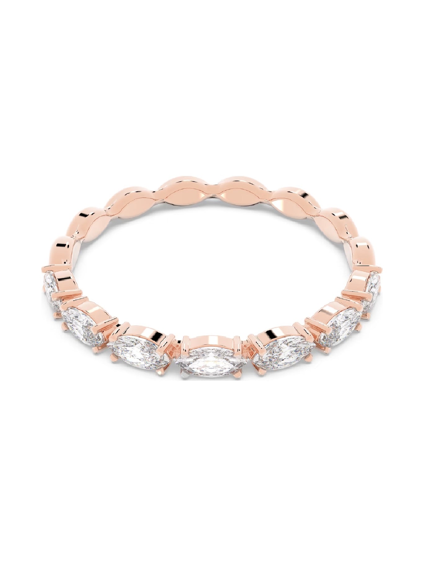 Swarovski Swarovski Rose Gold Tone VITTORE Marquise Ring Size 50 Rings
