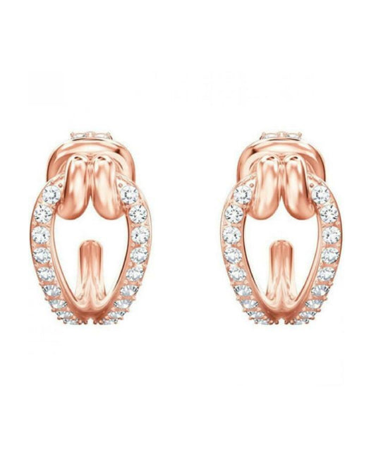 Swarovski Swarovski LIFELONG Heart Rose Gold Tone Hoop Earring Earrings
