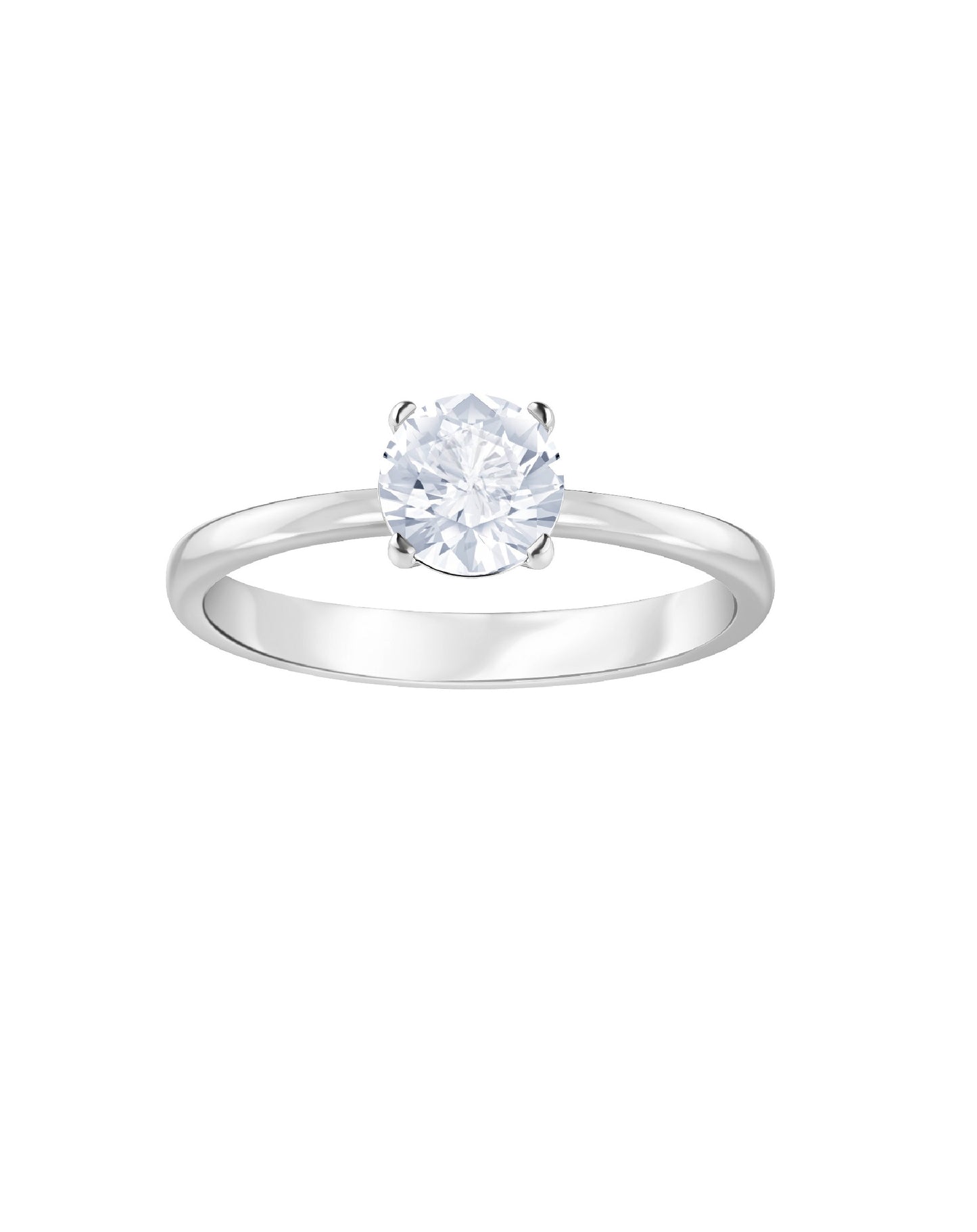 Swarovski Swarovski White Tone ATTRACT Ring Size 52 Rings
