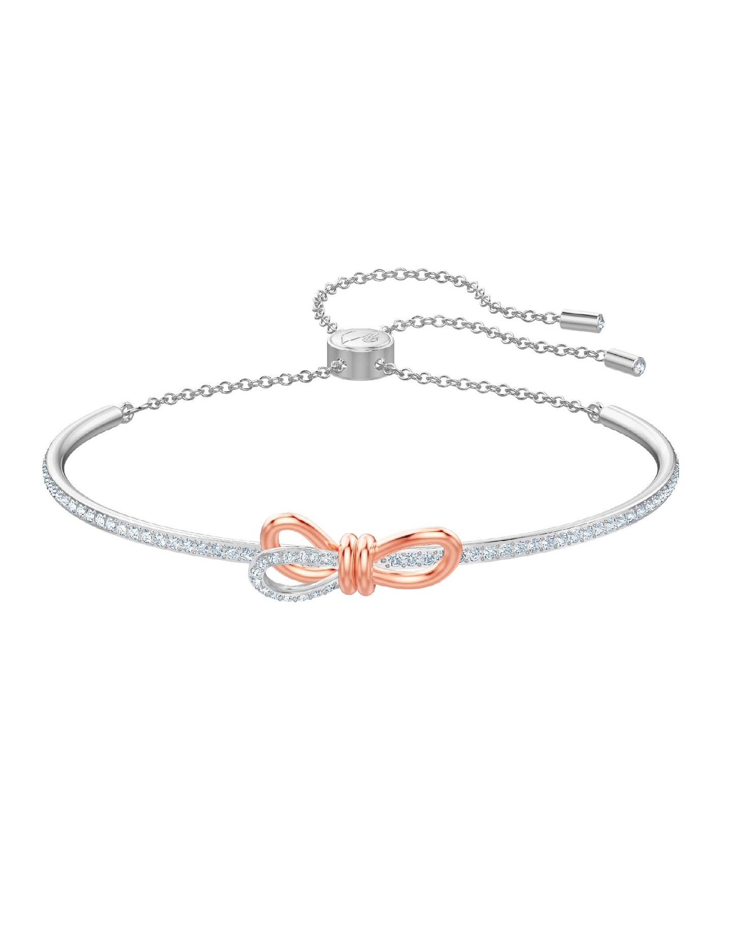 Swarovski Swarovski LIFELONG BOW Rose Gold Tone Bangle Bracelets