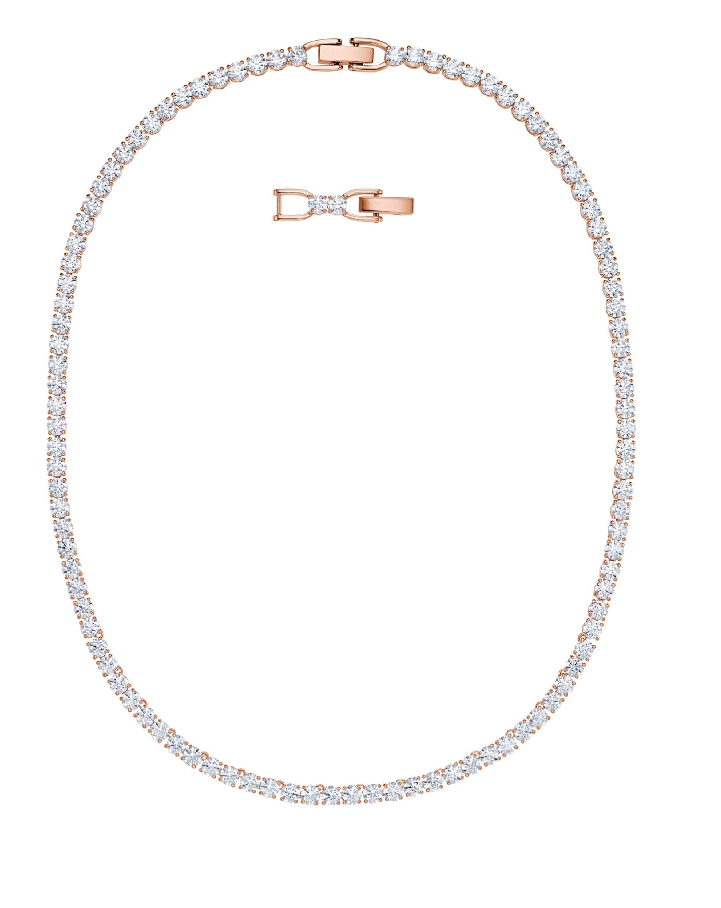 Swarovski Swarovski TENNIS Rose Gold Tone Deluxe Necklace Necklaces