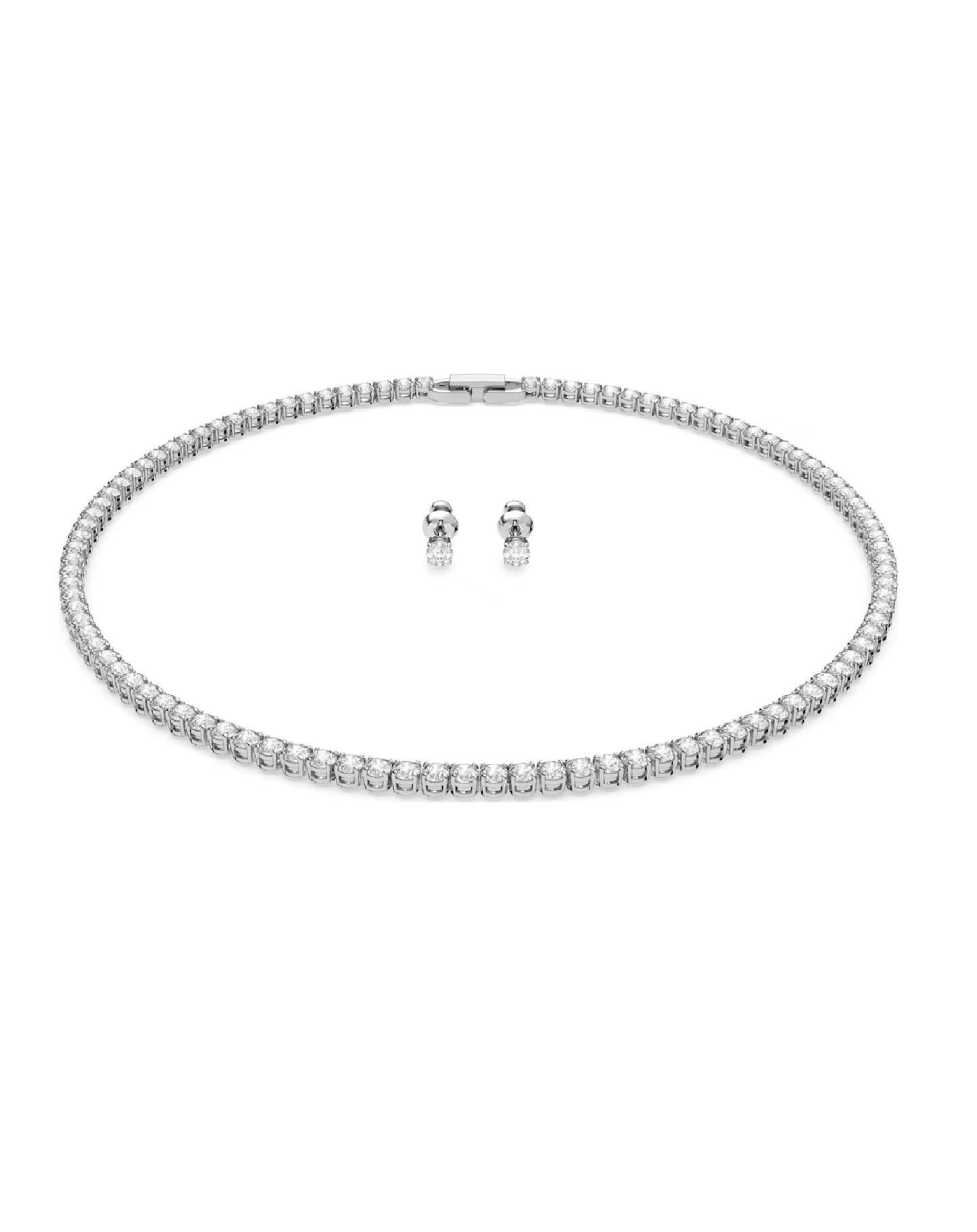 Swarovski Swarovski TENNIS Deluxe Rhodium Plated NECKLACE Set Necklaces