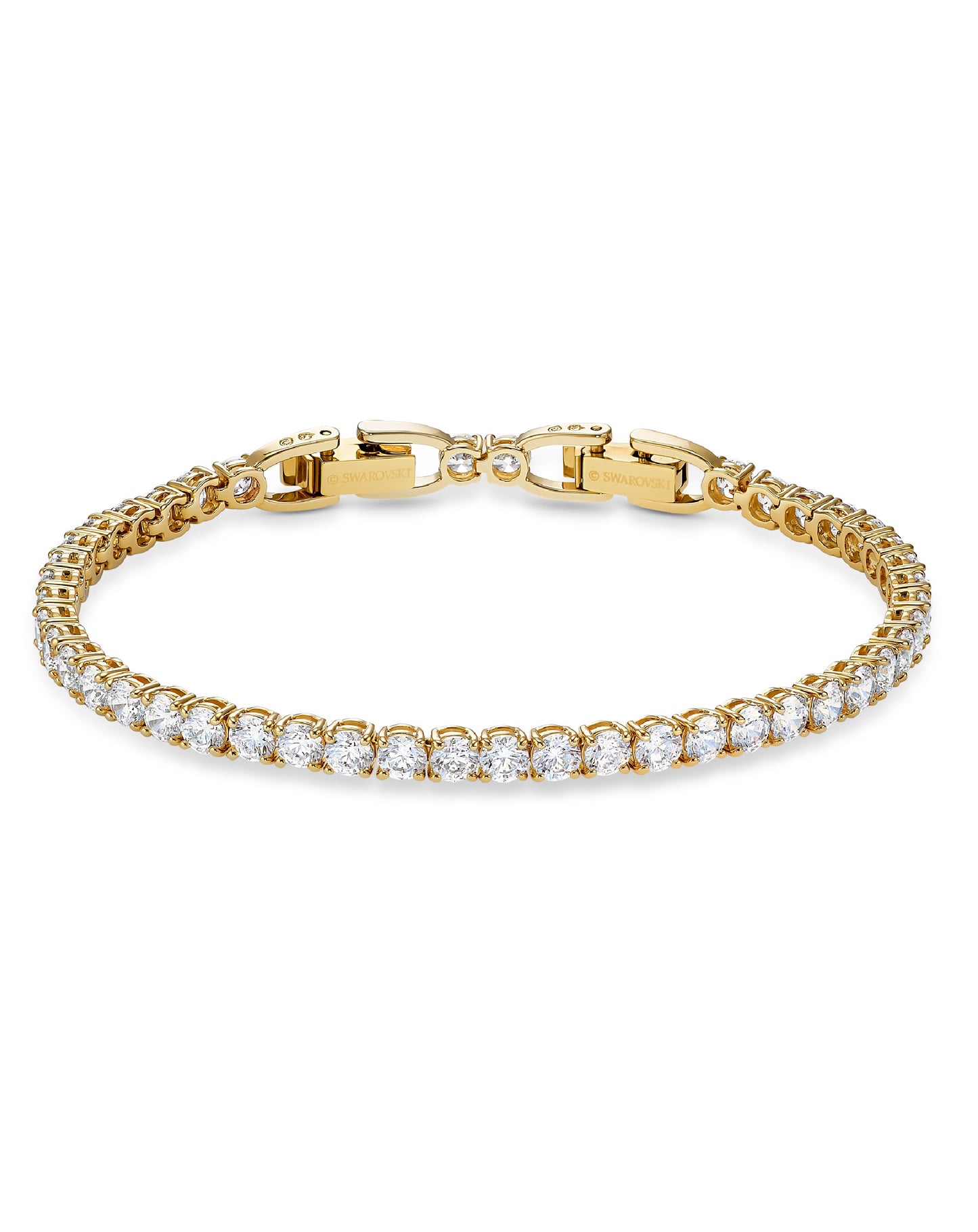 Swarovski Swarovski TENNIS BRACELET Yellow Gold Tone Bracelets