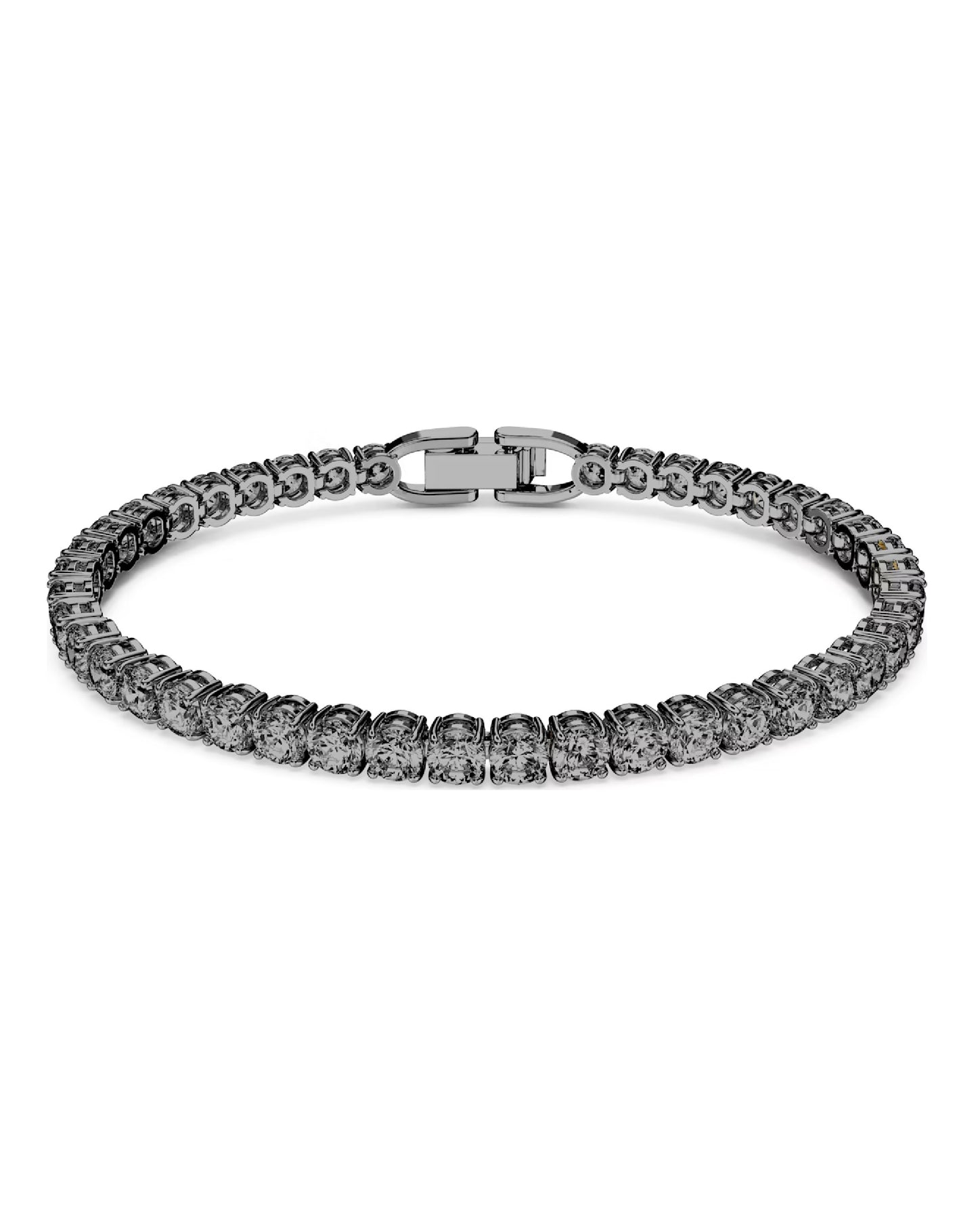 Swarovski Swarovski TENNIS BRACELET Grey Tone Ruthenium Plated Bracelets