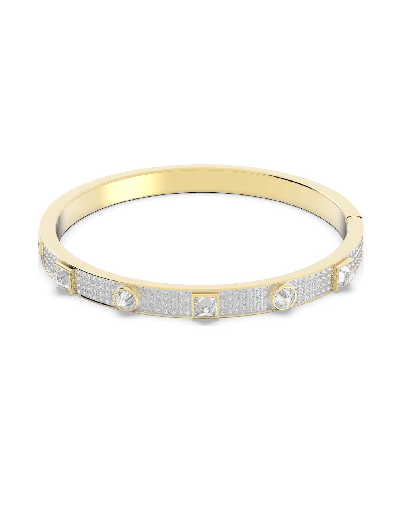 Swarovski Swarovski Thrilling DELUXE Stone Yellow Gold Tone Bangle Jewelry