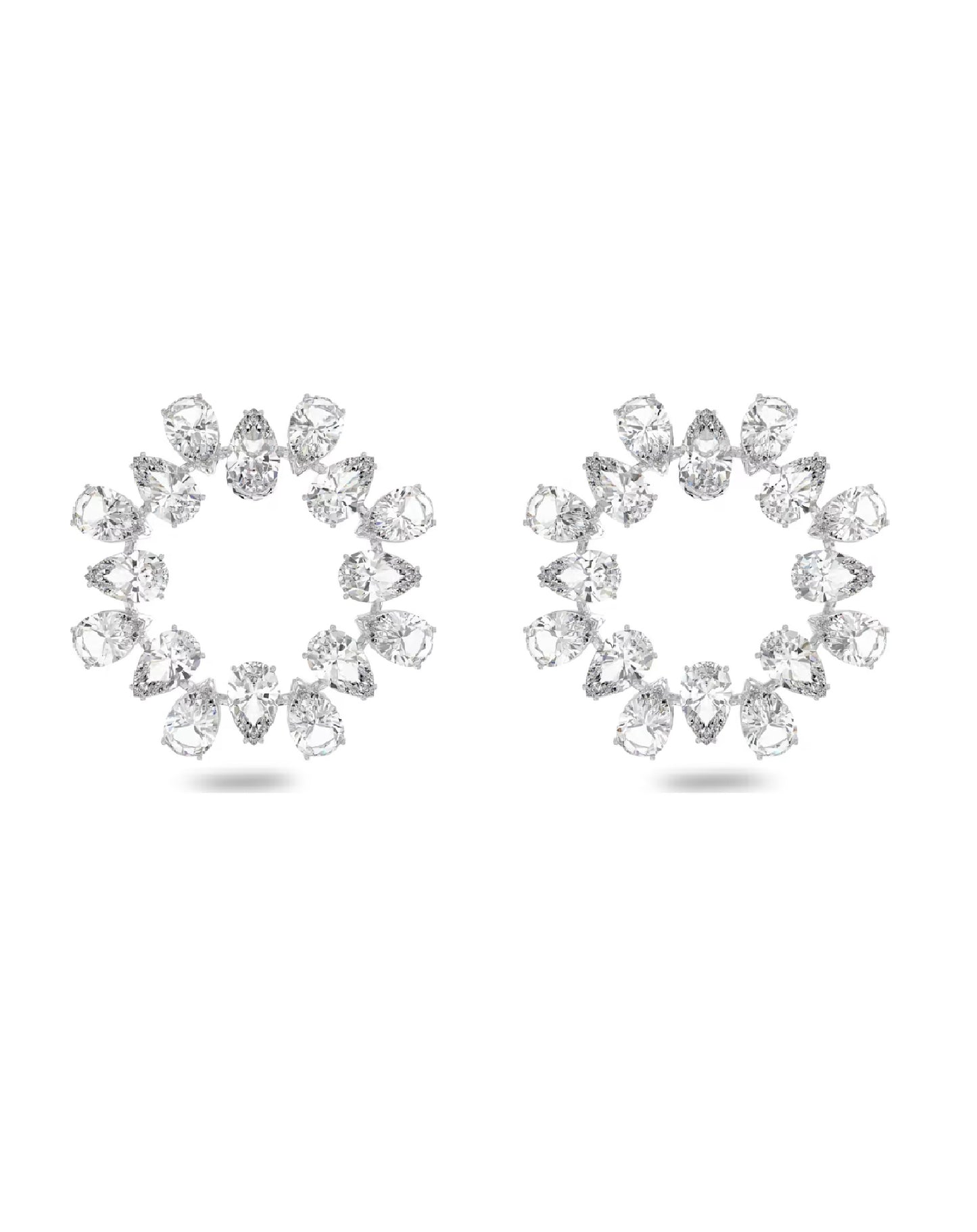 Swarovski Swarovski MILLENIA White Tone Rhodium Plated Pear Cut Earring Earrings