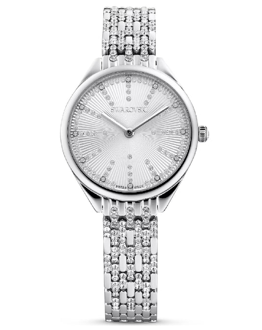 Swarovski Swarovski Attract Full Pavé WATCH, White Tone Quartz Watch