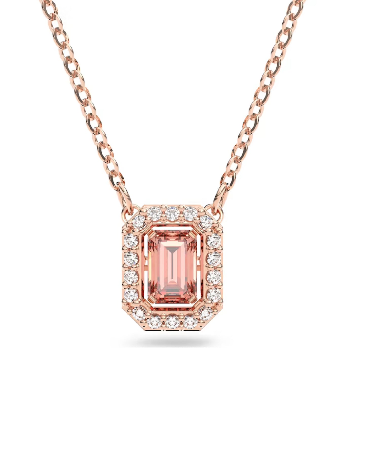 Swarovski Swarovski MILLENIA Necklace, OCTAGON Cut, Rose Gold Tone Necklaces