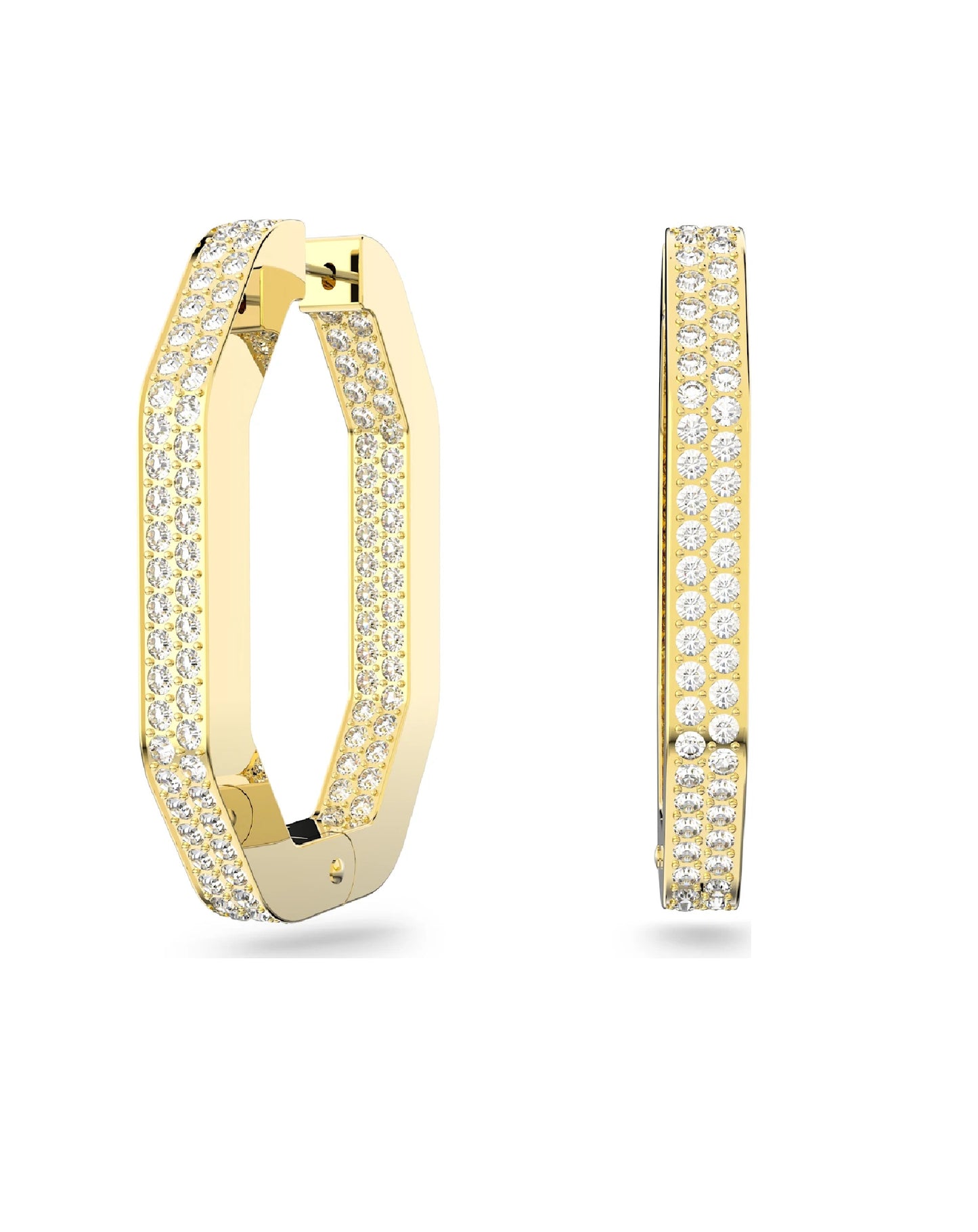 Swarovski Swarovski DEXTERA Yellow Gold Tone Hoop Earring Earrings