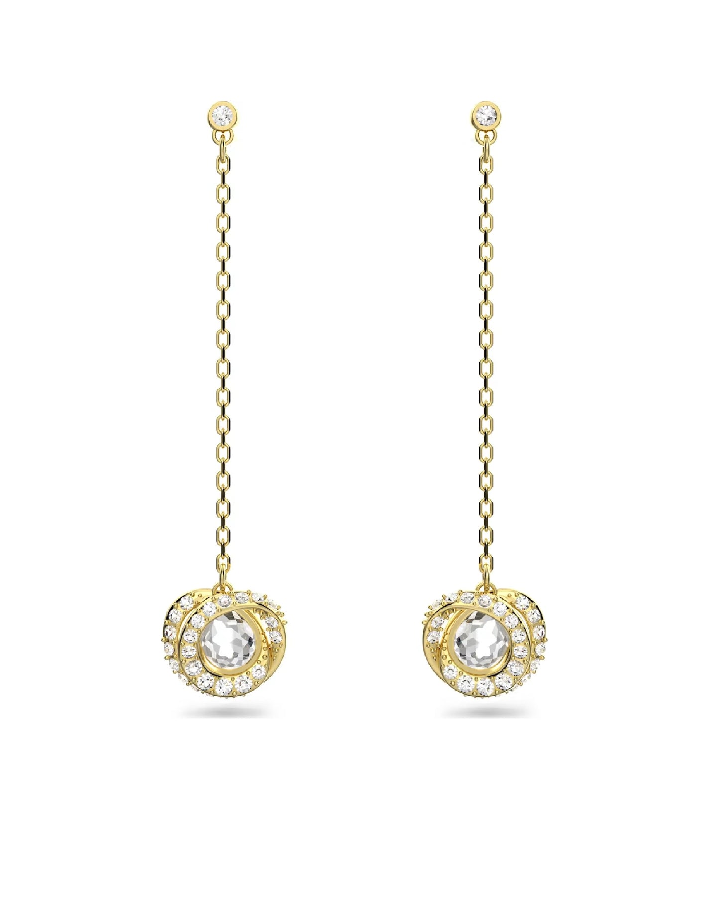 Swarovski 5636514 Swarovski GENERATION Drop Earring, Yellow Gold Tone Plated Earrings