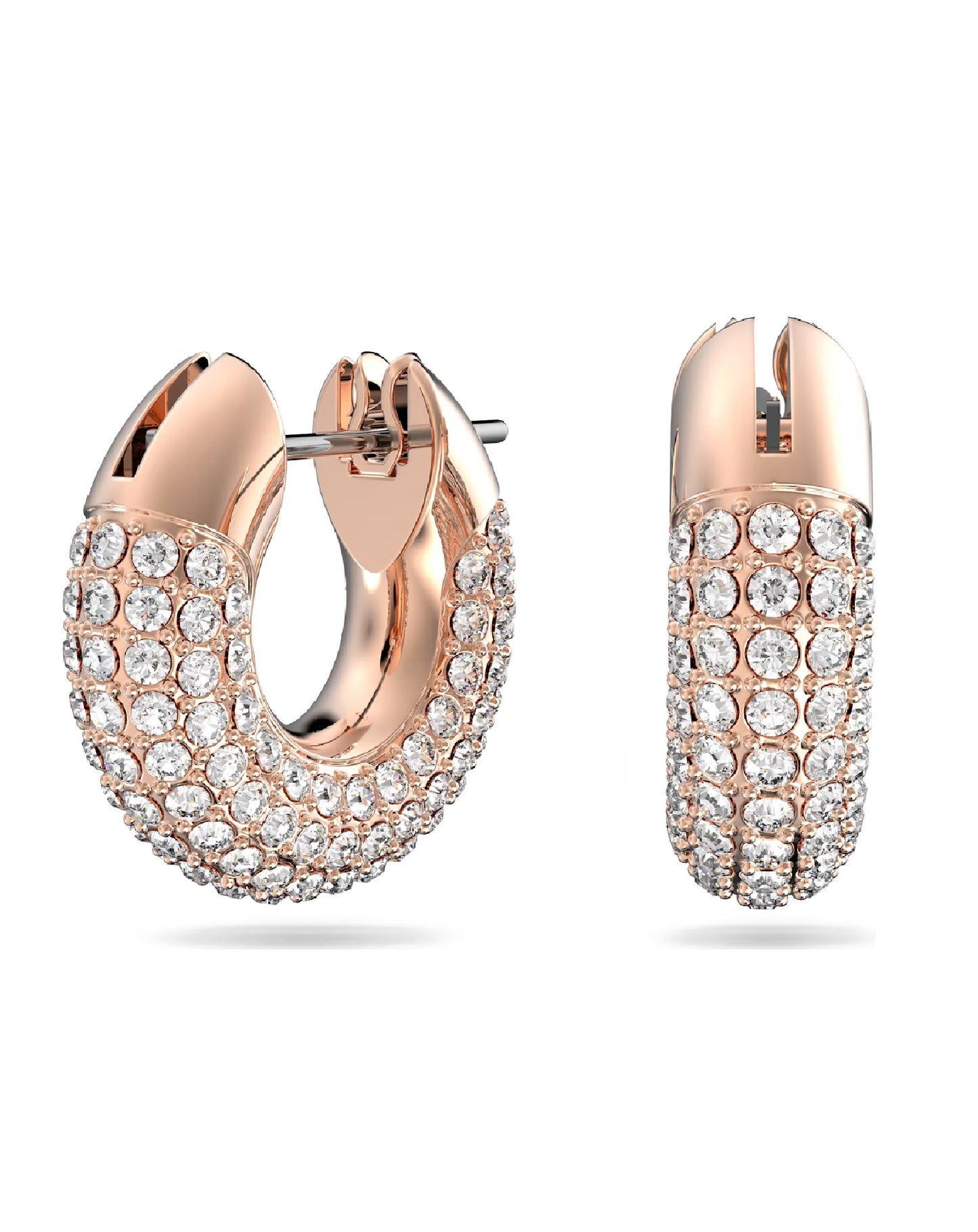 Swarovski 5636531 Swarovski DEXTERA Hoop Earring Size S, Rose Gold Tone Plated Earrings