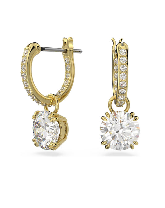 Swarovski 5638802 Swarovski CONSTELLA Drop Earrings, Yellow Gold Tone Earrings