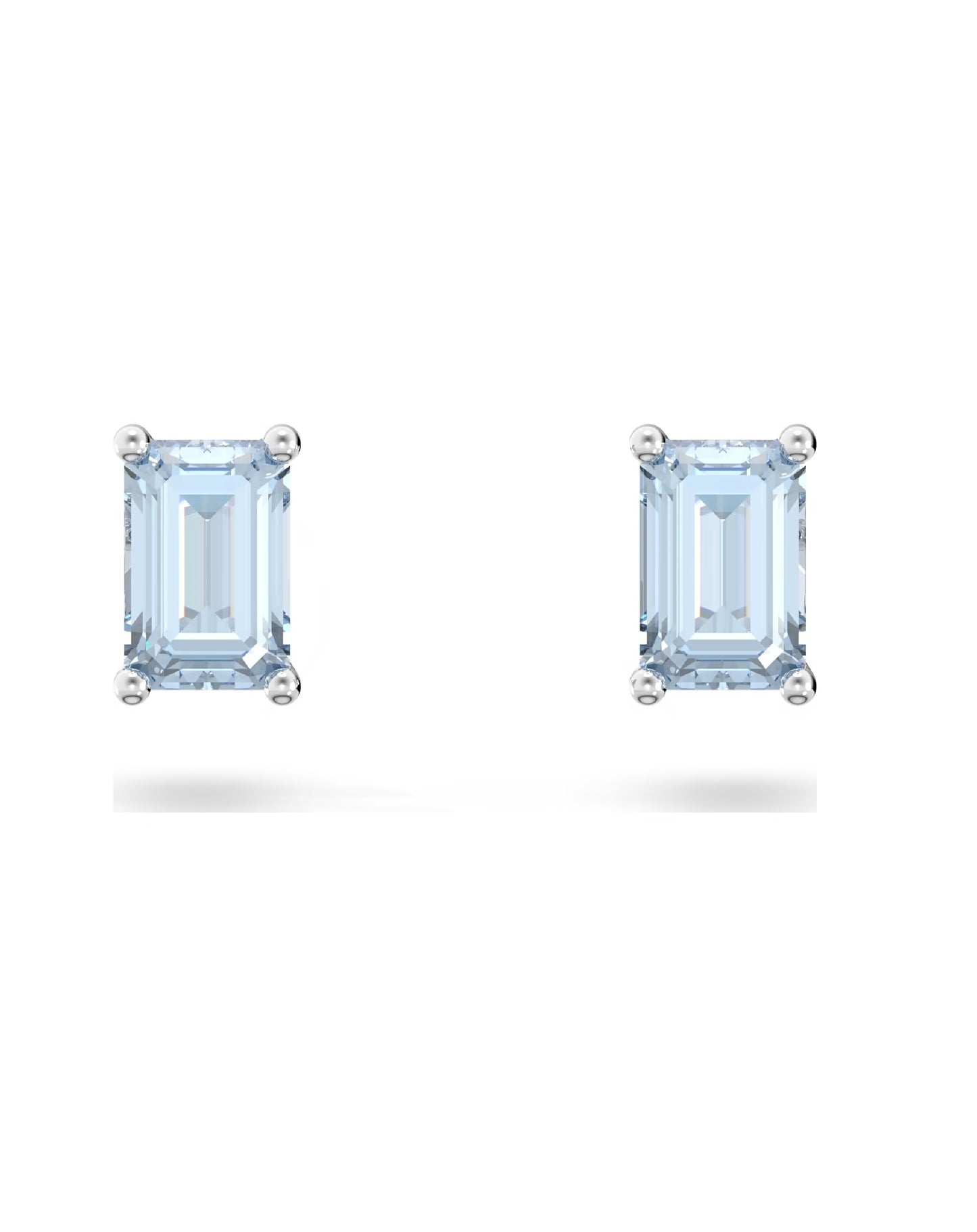 Swarovski 5639134 Swarovski STILLA Blue Stud Earrings, Rhodium Plated Earrings