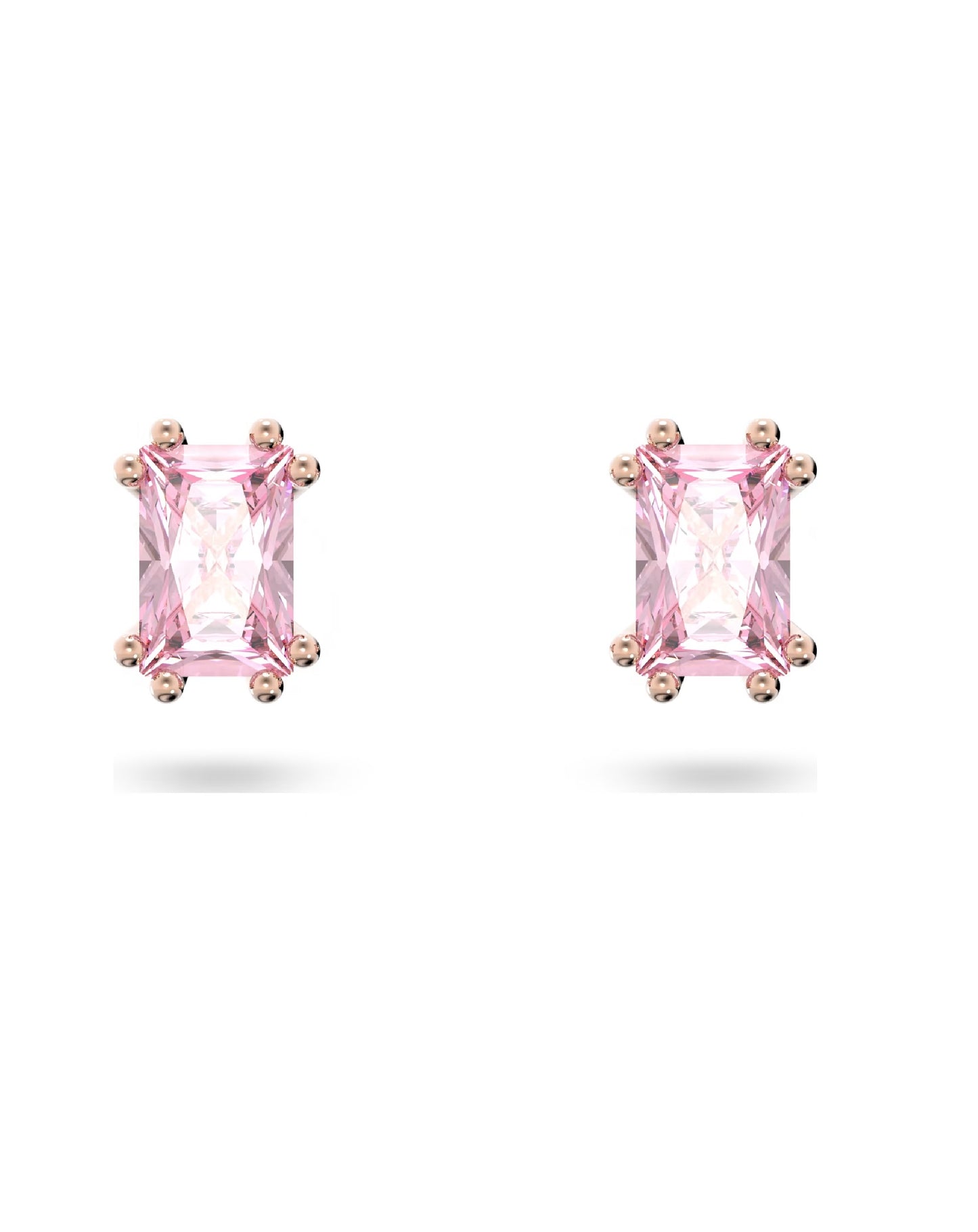Swarovski 5639136 Swarovski STILLA Studs, Pink Stone, Rose Gold Tone Earrings