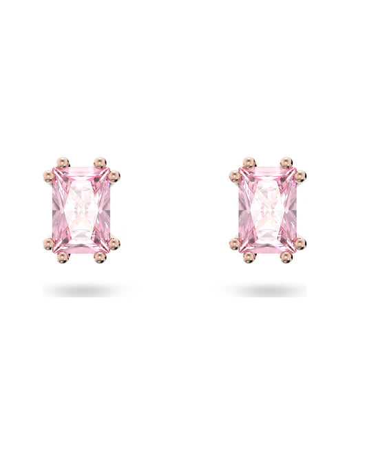 Swarovski 5639136 Swarovski STILLA Studs, Pink Stone, Rose Gold Tone Earrings