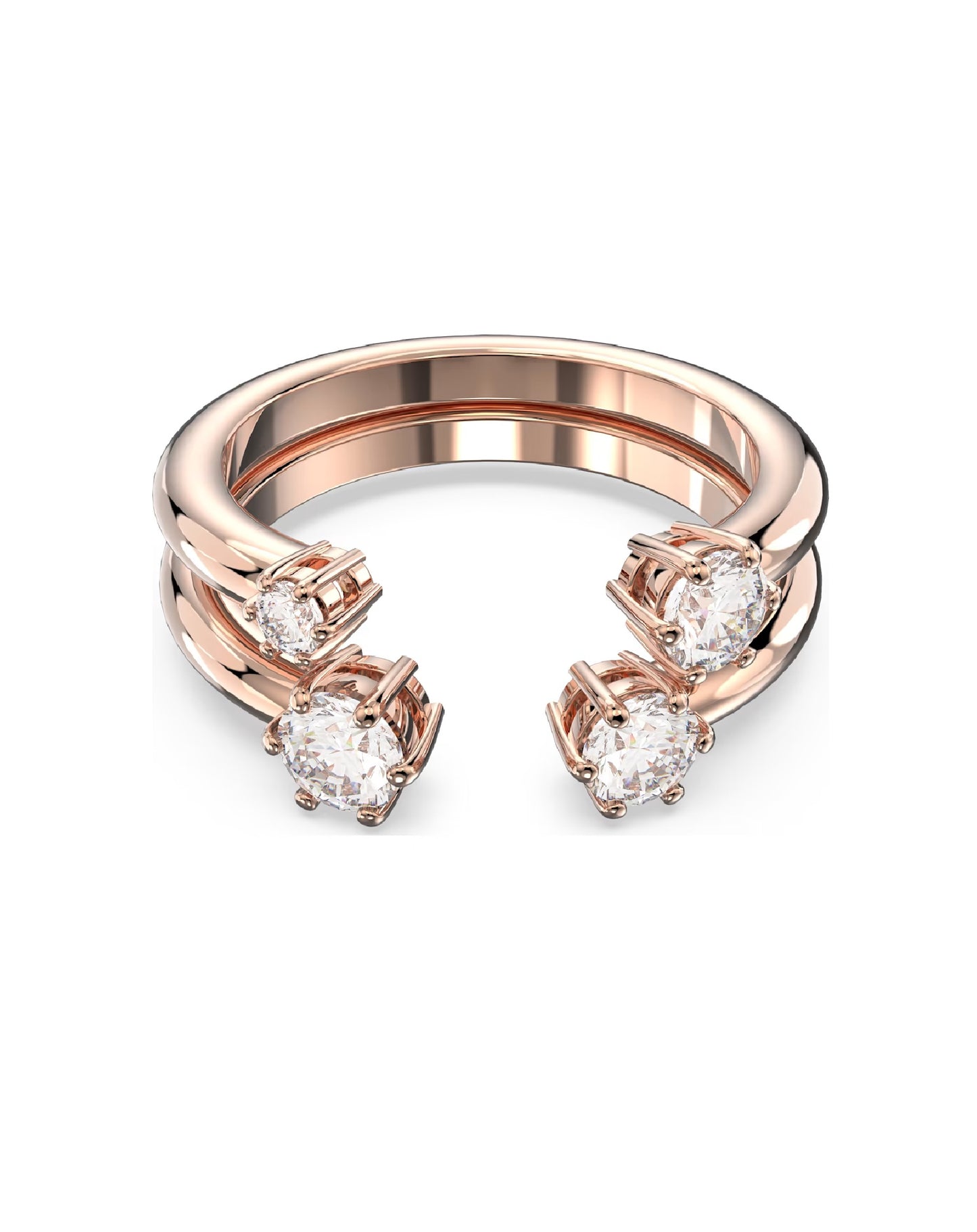 Swarovski 5640972 Swarovski Constella Cocktail Ring, ROSE Gold Plated Size 60 Rings