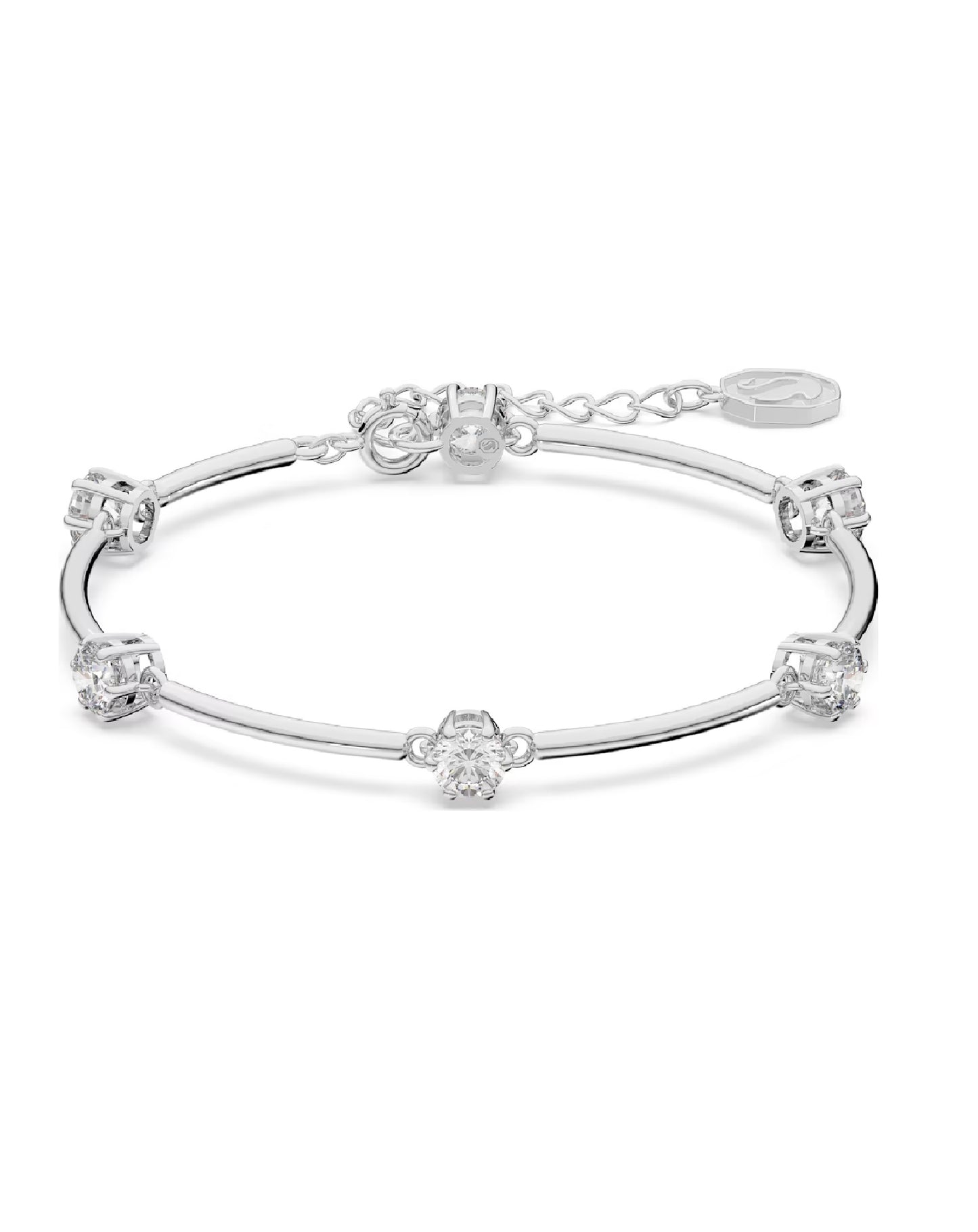 Swarovski 5641680 Swarovski Constella BANGLE Size M, Silver Tone Rhodium Plated Bracelets